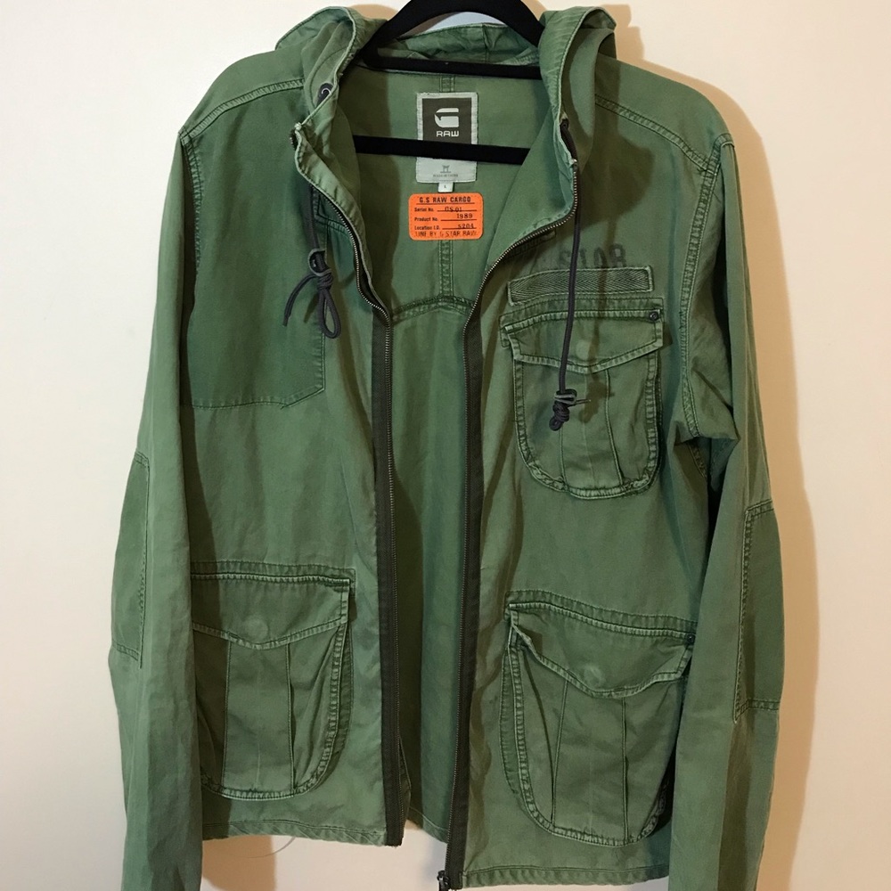 Military green hoodie jacket Raw G star - Picture 4 of 7